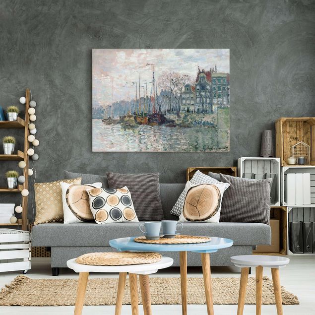 Leinwandbild Kunstdruck Claude Monet - Kromme Waal Amsterdam