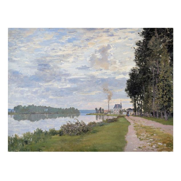 Moderne Leinwandbilder Wohnzimmer Claude Monet - Ufer Argenteuil
