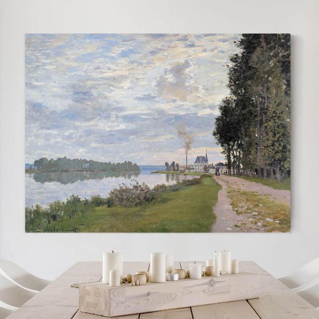 Leinwand Bilder XXL Claude Monet - Ufer Argenteuil