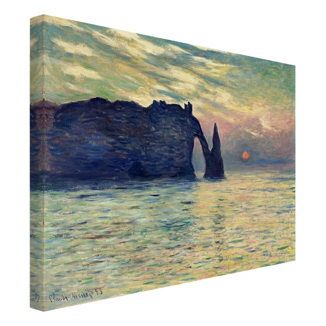Wandbilder Steine Claude Monet - Felsen Sonnenuntergang