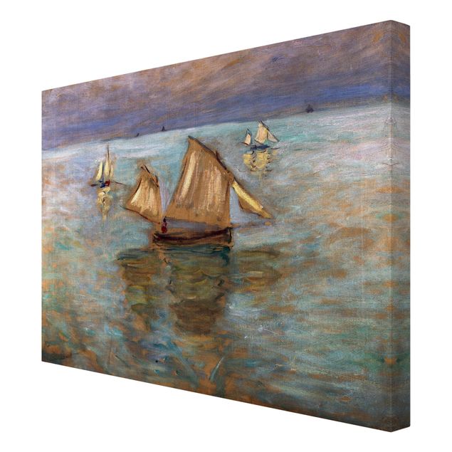 Wandbilder Wohnzimmer modern Claude Monet - Fischerboote
