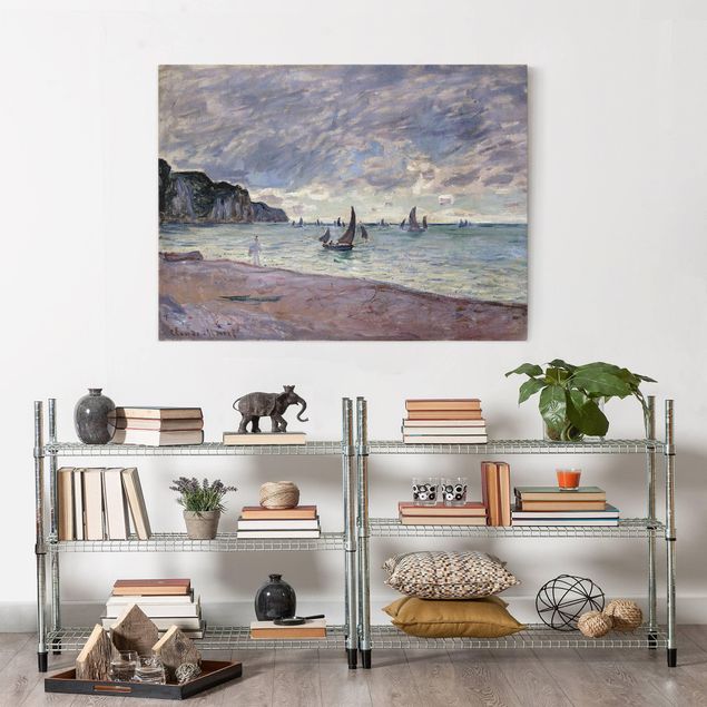 Leinwandbilder Steine Claude Monet - Küste von Pourville