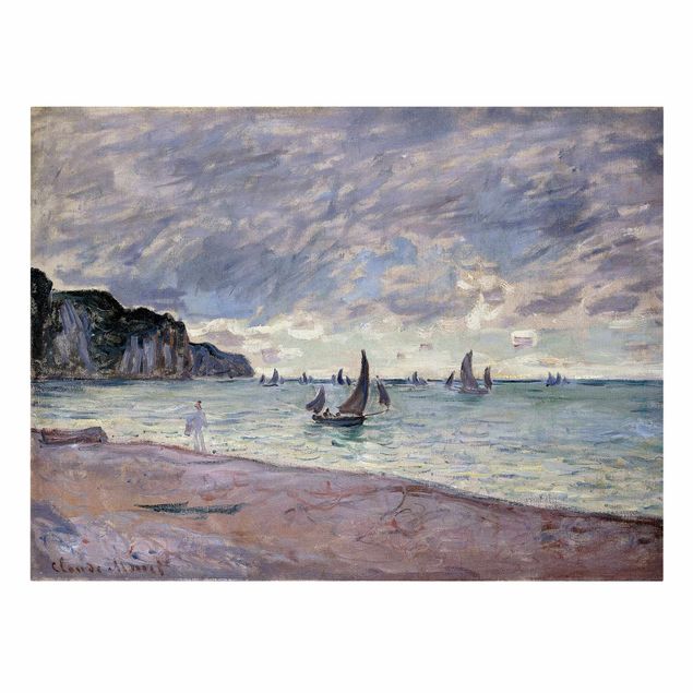 Strand Bild auf Leinwand Claude Monet - Küste von Pourville