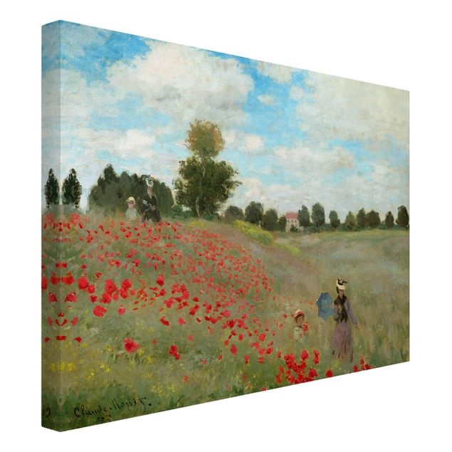 Leinwandbilder Blumen Claude Monet - Mohnfeld bei Argenteuil