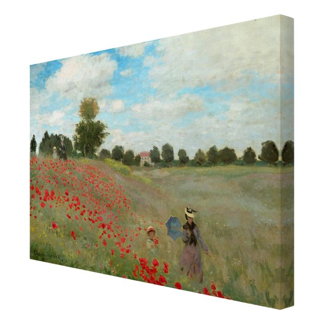 Kunstdrucke auf Leinwand Claude Monet - Mohnfeld bei Argenteuil