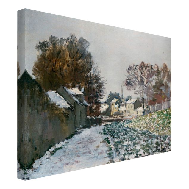 Leinwandbild Kunstdruck Claude Monet - Schnee bei Argenteuil