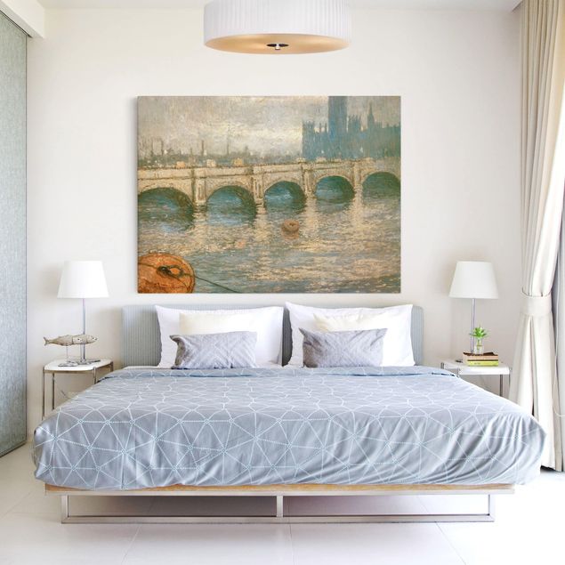 Leinwand Kunstdruck Claude Monet - Themsebrücke