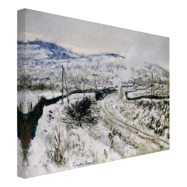 Kunstdrucke auf Leinwand Claude Monet - Zug im Schnee