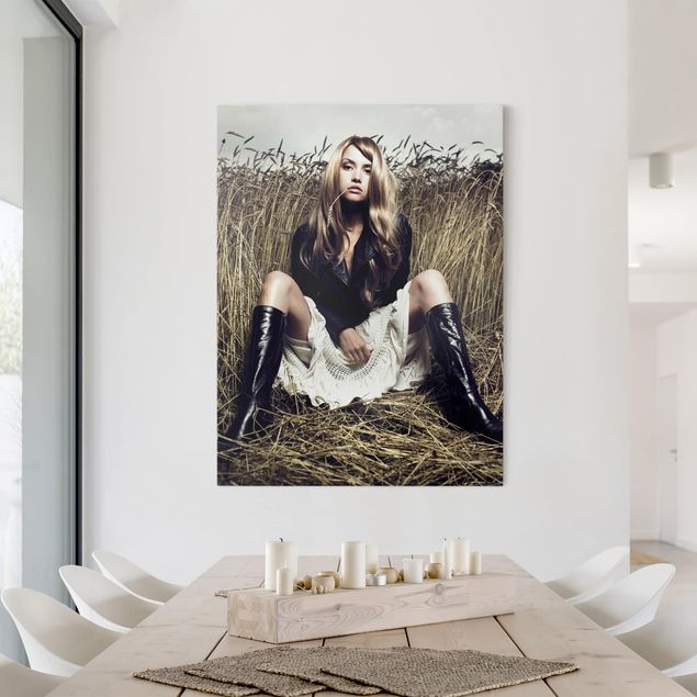 Wandbilder Wohnzimmer modern Country Girl