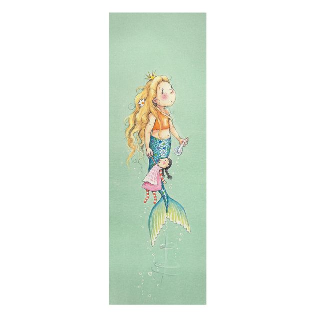 Bilder auf Leinwand Matilda die kleine Meerjungfrau - Die Flaschenpost