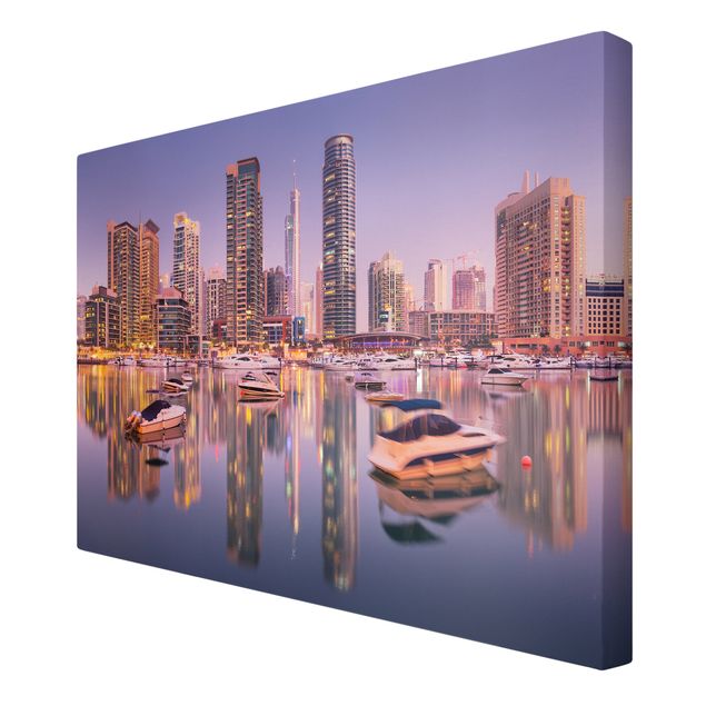 Leinwandbild - Dubai Skyline und Marina - Quer 3:2