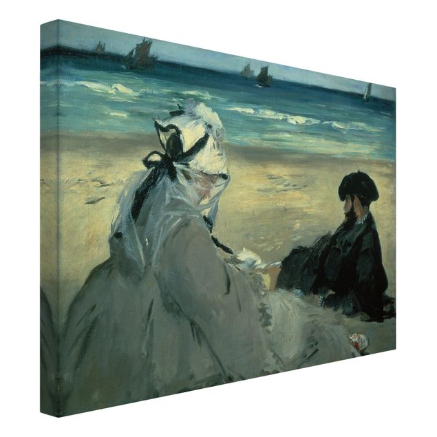 Leinwandbilder Strand und Meer Edouard Manet - Am Strand