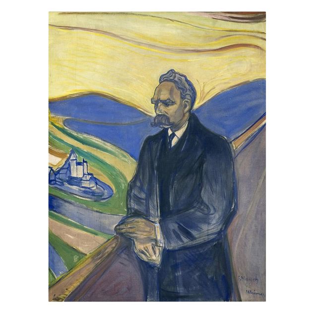 Kunstdrucke auf Leinwand Edvard Munch - Porträt Nietzsche