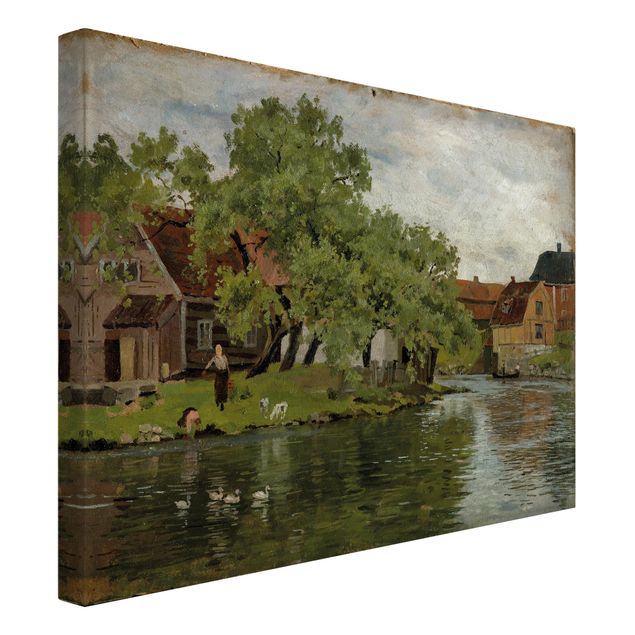Leinwandbilder Landschaft Edvard Munch - Fluss Akerselven