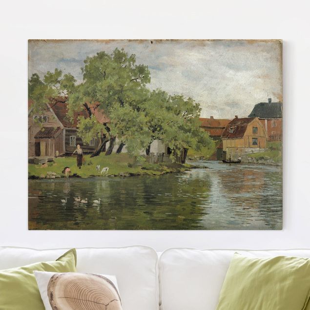 Leinwand Bilder XXL Edvard Munch - Fluss Akerselven