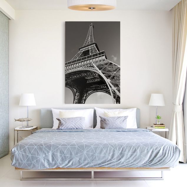 Leinwandbilder Schwarz-Weiß Eiffelturm