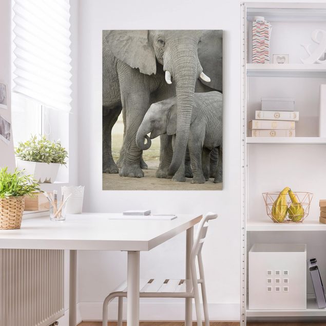 Wandbilder Tiere Elefantenliebe