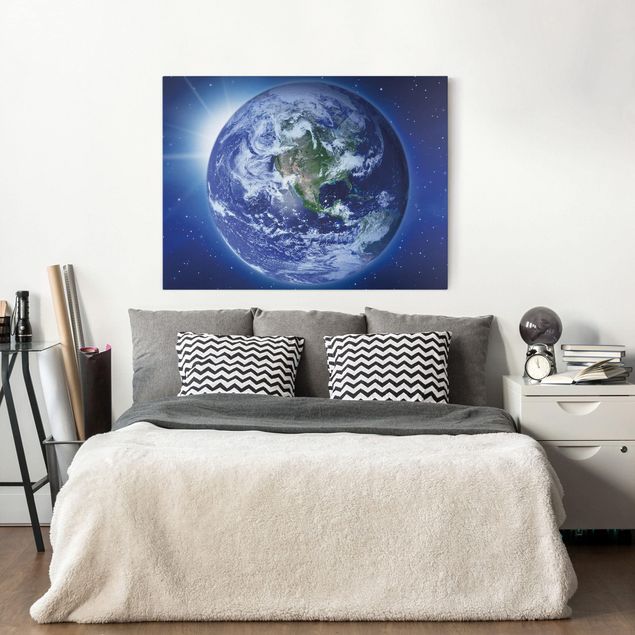 Leinwandbilder Wohnzimmer modern Erde im Weltall