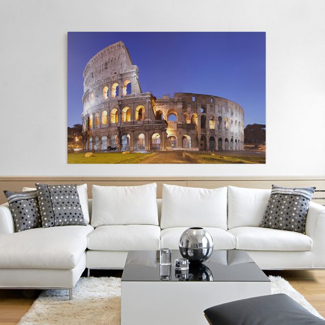 Wandbilder Italien Erleuchtetes Kolosseum