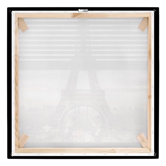 Wandbilder Fensterblick Jalousie - Eiffelturm Paris