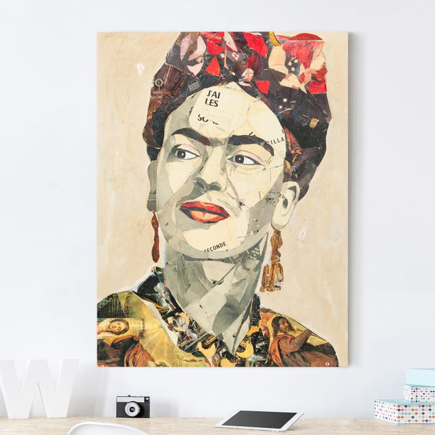 Leinwand Bilder XXL Frida Kahlo - Collage No.2
