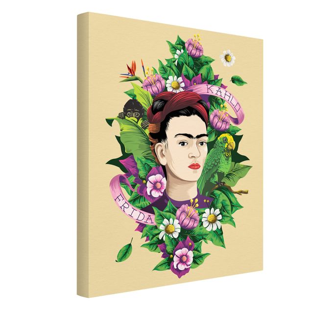 Bilder Frida Kahlo Frida Kahlo - Frida, Äffchen und Papagei