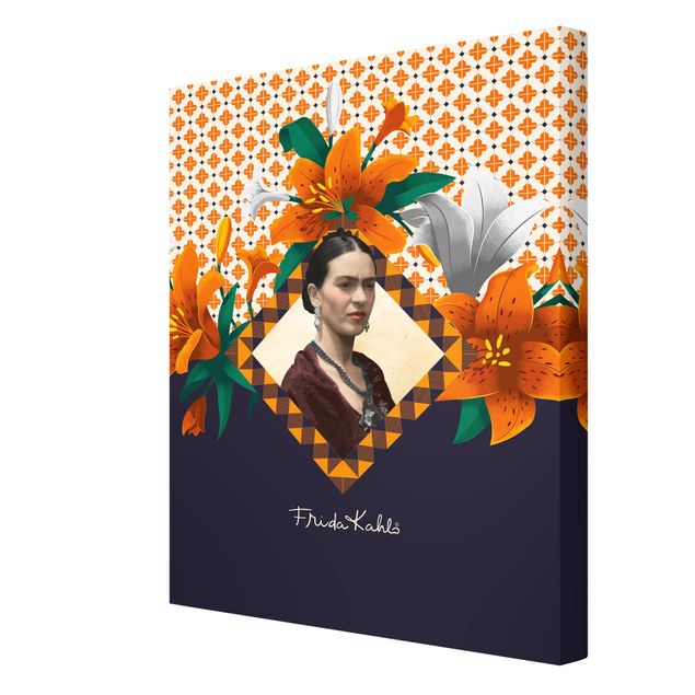 Bilder auf Leinwand Frida Kahlo - Lilien