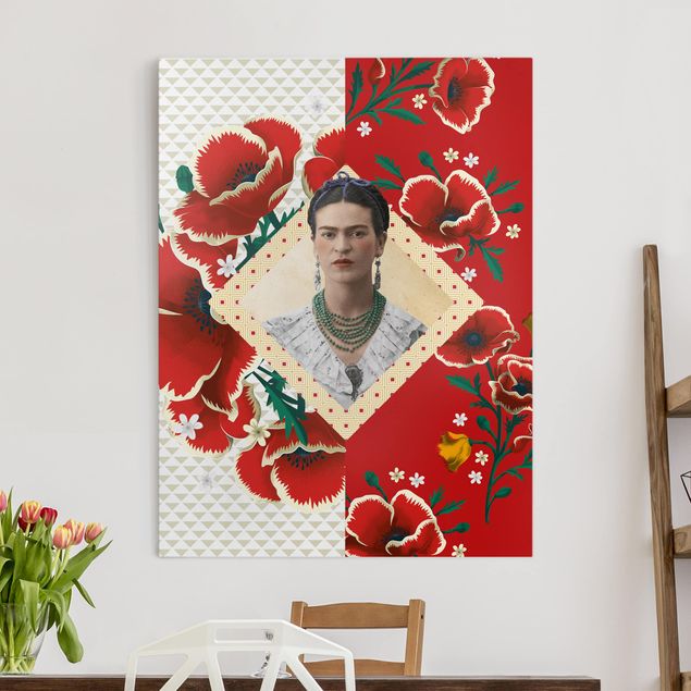 Leinwandbilder XXL Frida Kahlo - Mohnblüten