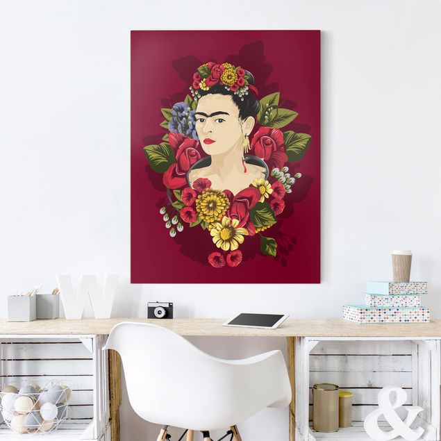 Leinwand Blumen Frida Kahlo - Rosen