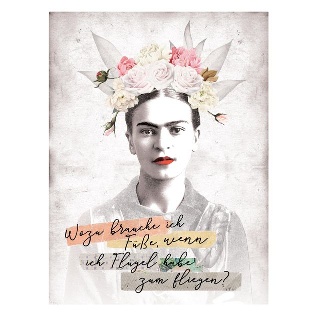 Leinwandbilder Wohnzimmer modern Frida Kahlo - Zitat
