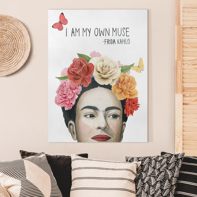 Leinwandbilder Blumen Fridas Gedanken - Muse
