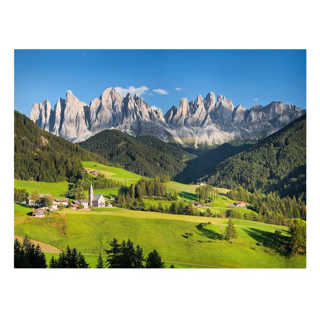 Leinwandbilder Wohnzimmer modern Geislerspitzen in Südtirol