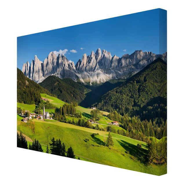 Schöne Wandbilder Geislerspitzen in Südtirol