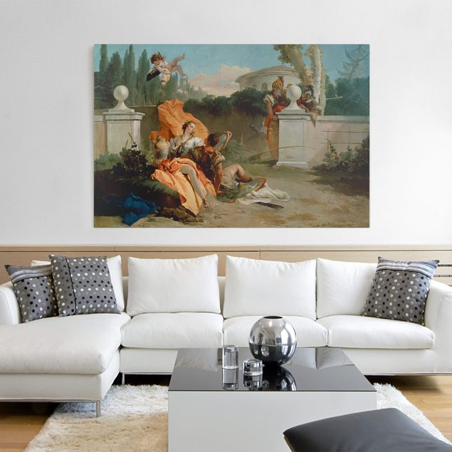 Bild auf Leinwand Giovanni Battista Tiepolo Giovanni Battista Tiepolo - Rinaldo und Armida