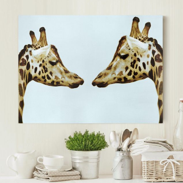 Leinwandbilder XXL Giraffes in Love