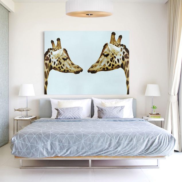 Wandbilder Tiere Giraffes in Love