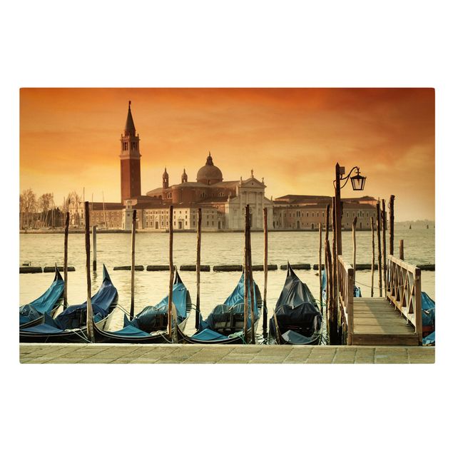 Bilder für die Wand Gondeln in Venedig