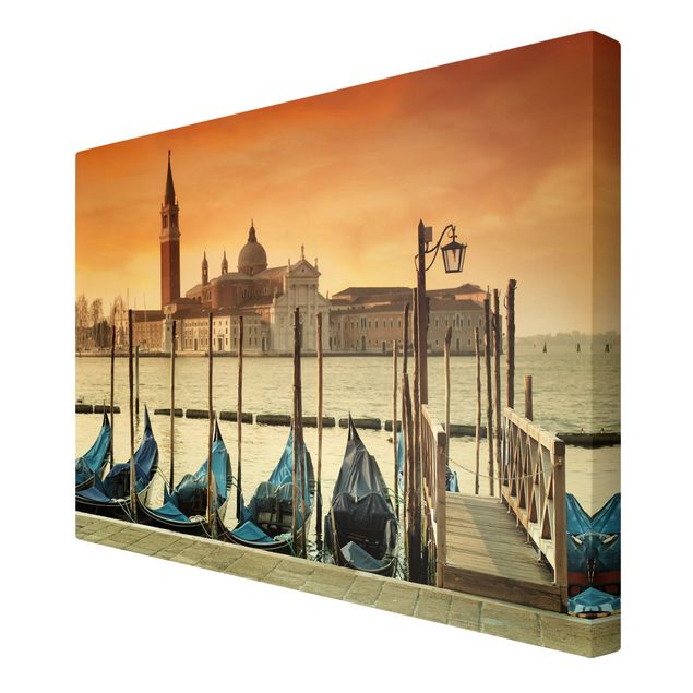 Schöne Leinwandbilder Gondeln in Venedig