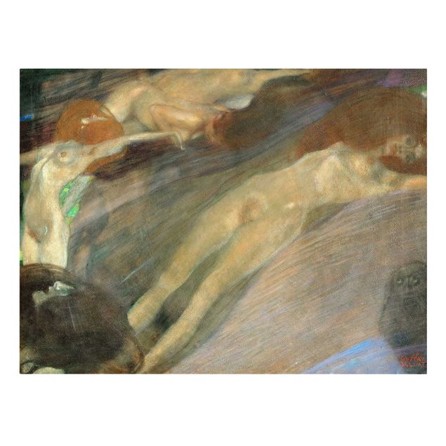 Klimt Gemälde Gustav Klimt - Bewegtes Wasser
