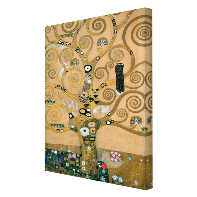 Leinwandbild Gustav Klimt - Kunstdruck Der Lebensbaum - Hoch 2:3 -Jugendstil