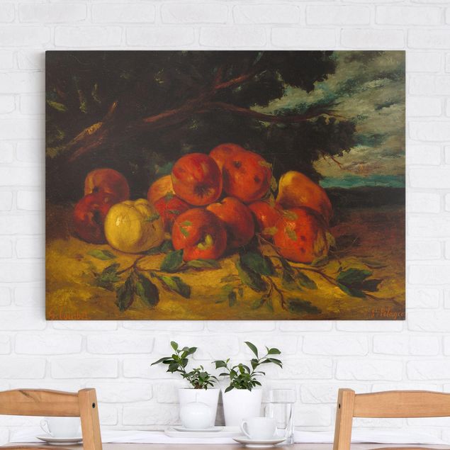 Leinwandbilder XXL Gustave Courbet - Apfelstillleben