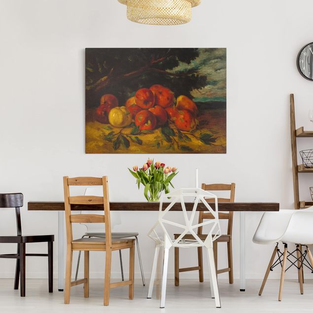 Leinwandbilder Wohnzimmer modern Gustave Courbet - Apfelstillleben
