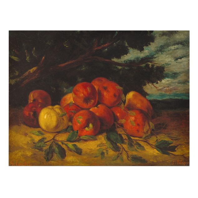 Schöne Wandbilder Gustave Courbet - Apfelstillleben
