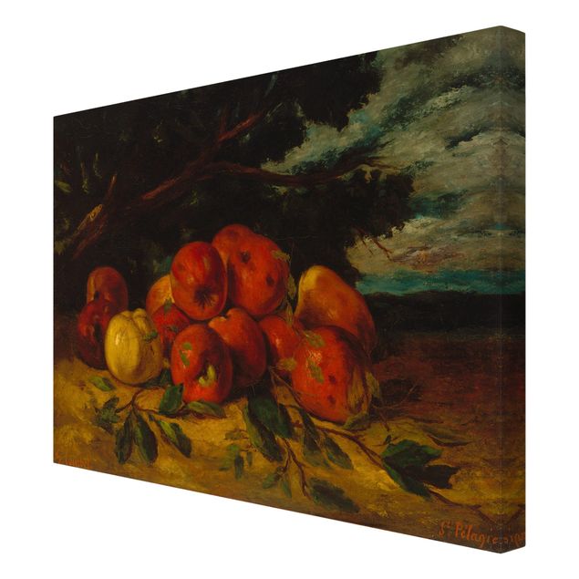 Bilder auf Leinwand Gustave Courbet - Apfelstillleben