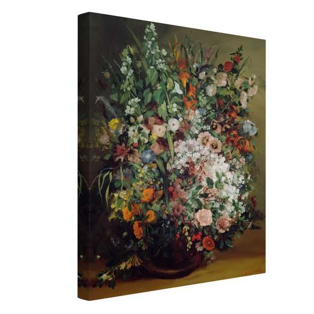 Stillleben Leinwand Gustave Courbet - Blumenstrauß in Vase