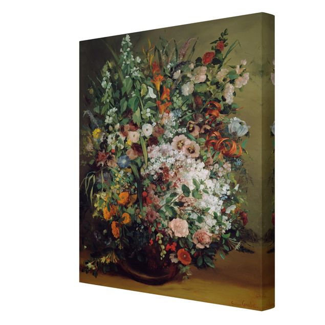 Kunstdruck Gustave Courbet Gustave Courbet - Blumenstrauß in Vase