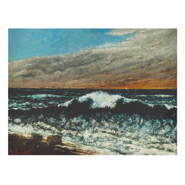 Leinwandbild Kunstdruck Gustave Courbet - Die Woge