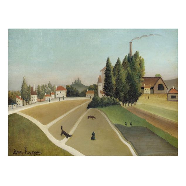 Schöne Wandbilder Henri Rousseau - Landschaft mit Fabrik