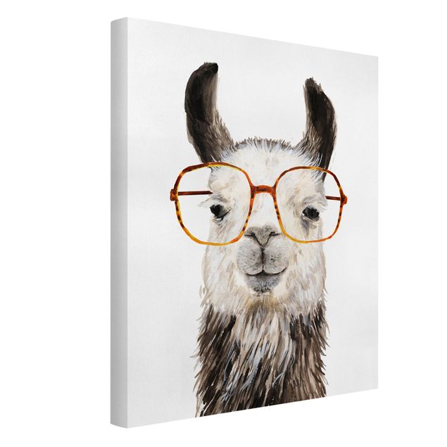 Bilder für die Wand Hippes Lama mit Brille IV