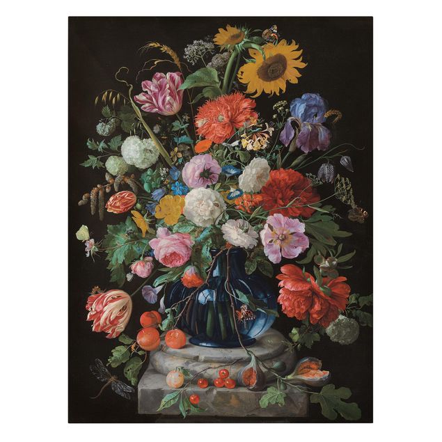 Wandbilder Stillleben Jan Davidsz de Heem - Glasvase mit Blumen
